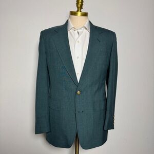 Hart Schaffner Marx Wool Blend Blazer Sport Coat Mens 38R Gold Buttons
